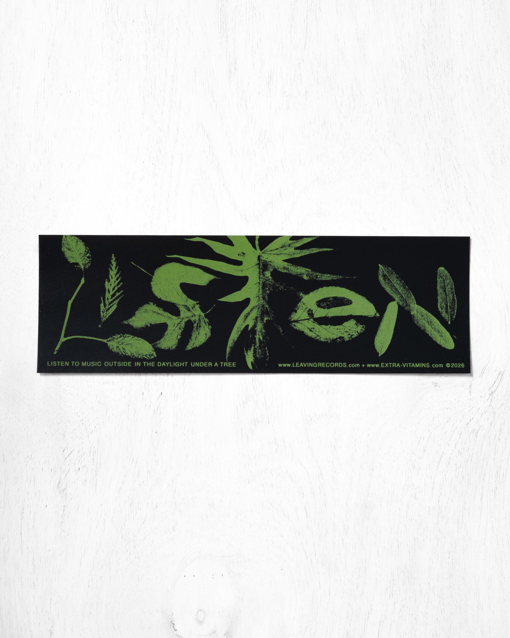 LISTEN bumper sticker