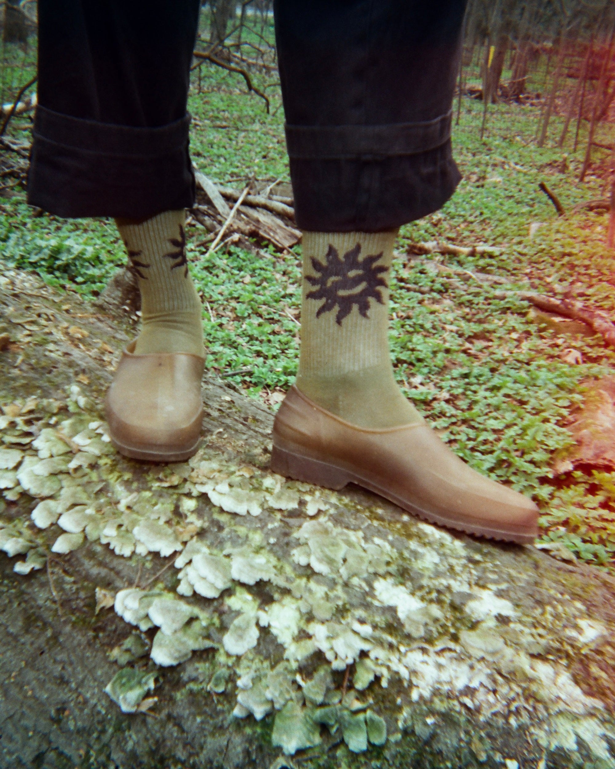 green ACID SUN socks