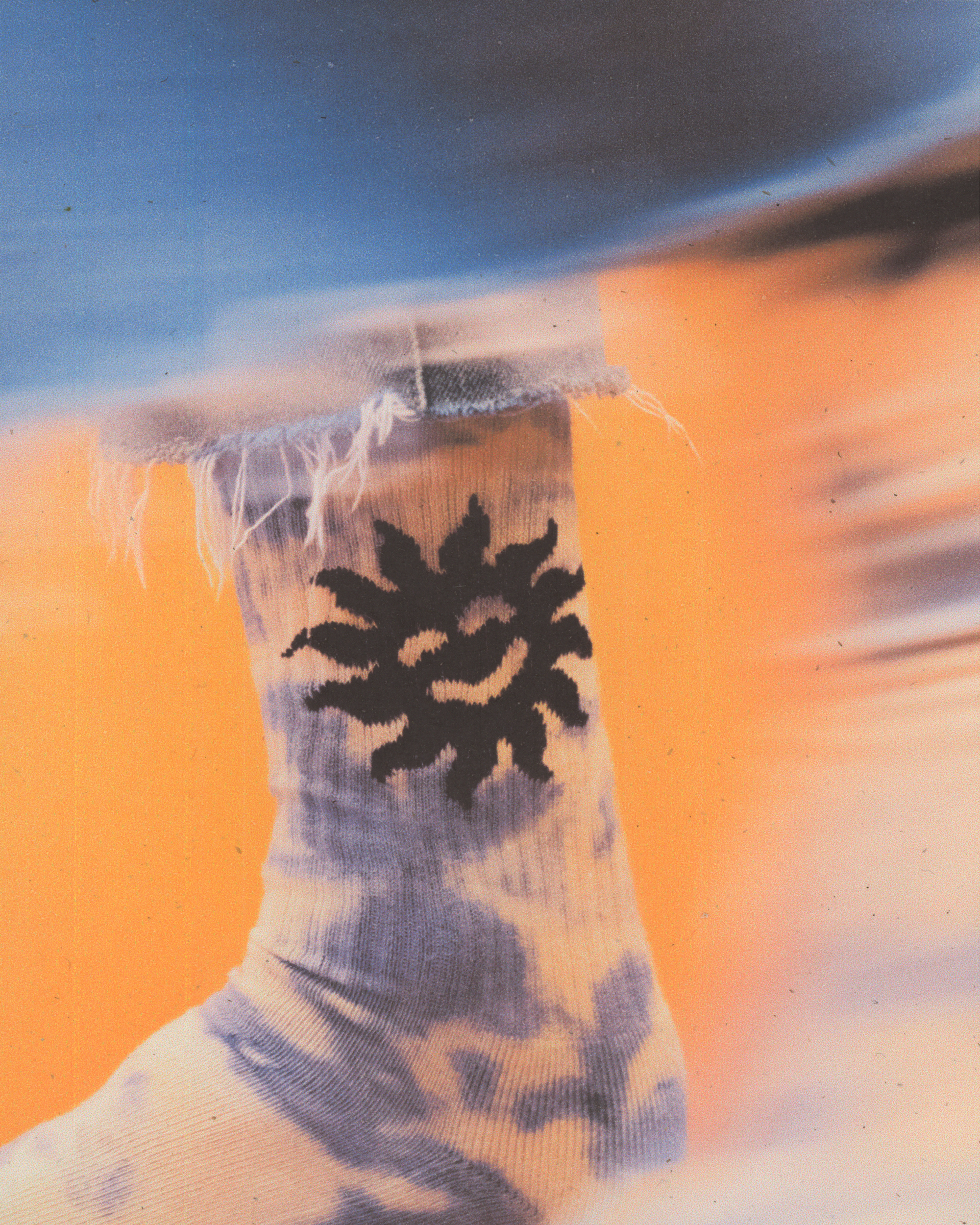SUN socks - blue tie-dye