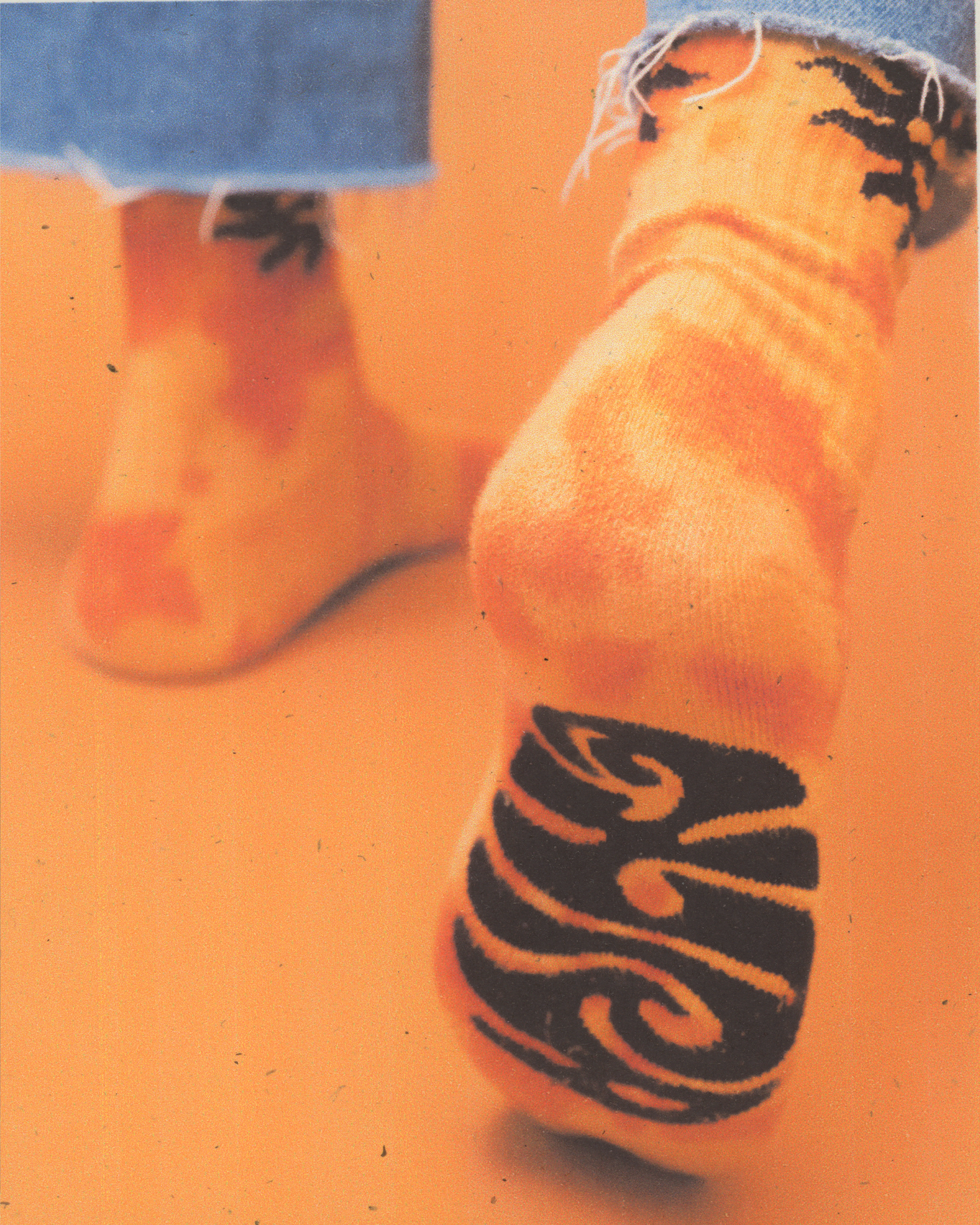 SUN socks - orange tie-dye