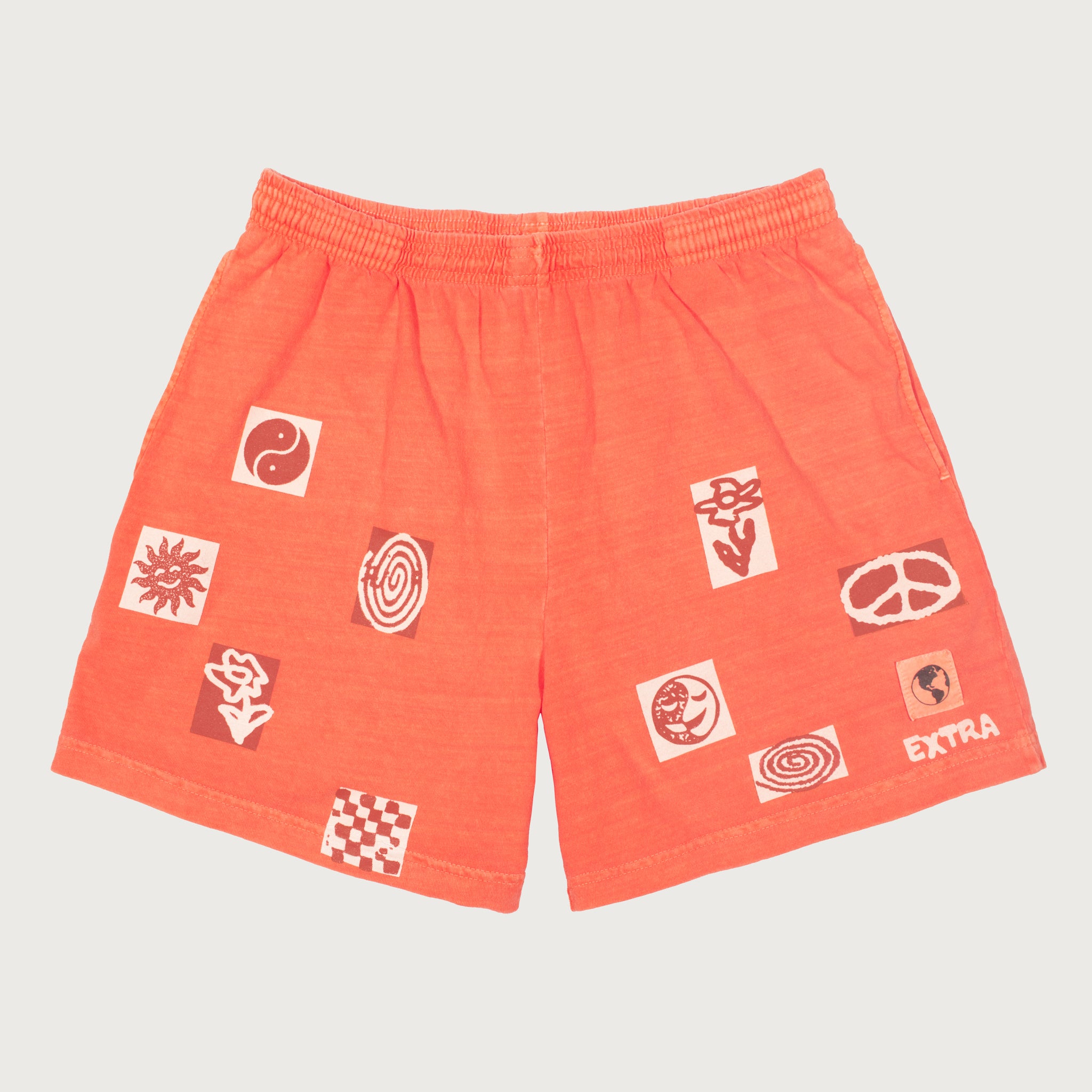 Stamp Shorts - Orange