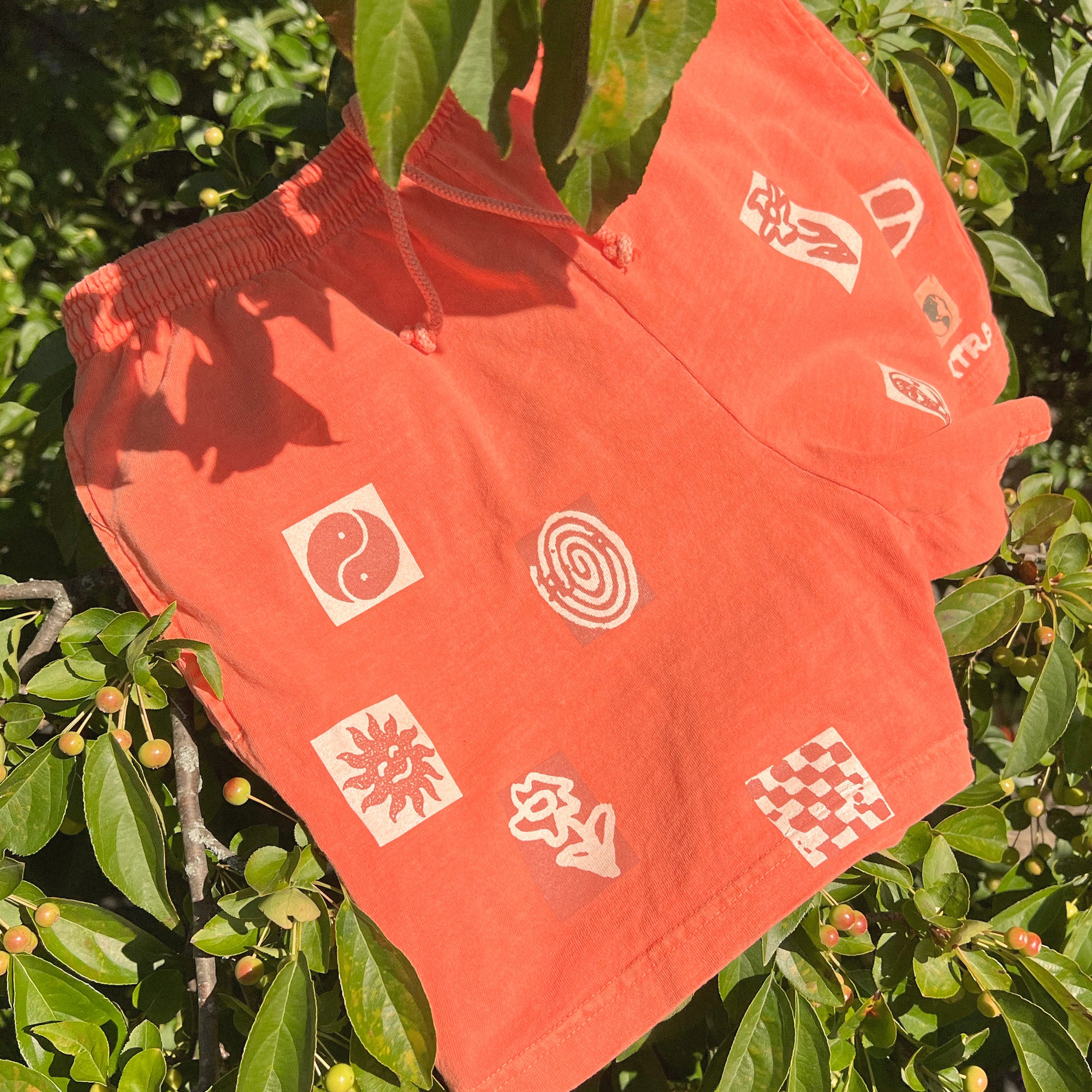 Stamp Shorts - Orange